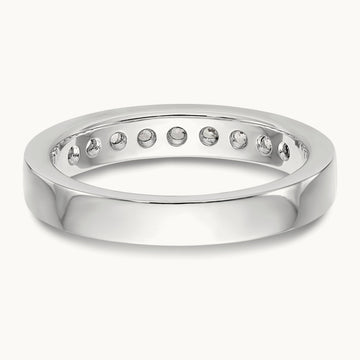 9-Stone Diamond Channel Band, Platinum