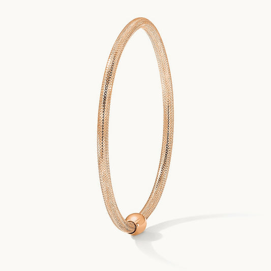 Plating Stretch Bangle, 14K with Rose Gold — Leslie's