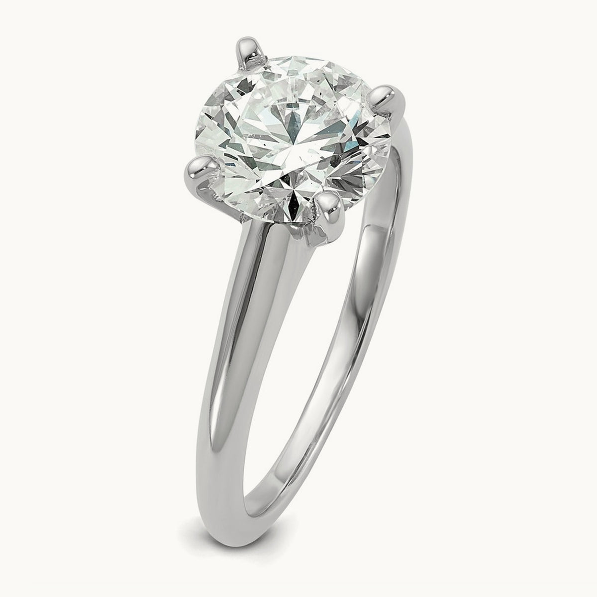 Round Solitaire Engagement Ring, 0.25-5.00 ct tw Lab-Grown Diamond — 2 ct, 14K White Gold