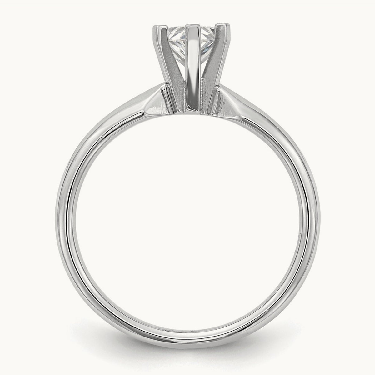 2ct. Tulip-Head Comfort-Fit Pear Solitaire Mounting, 14K White Gold