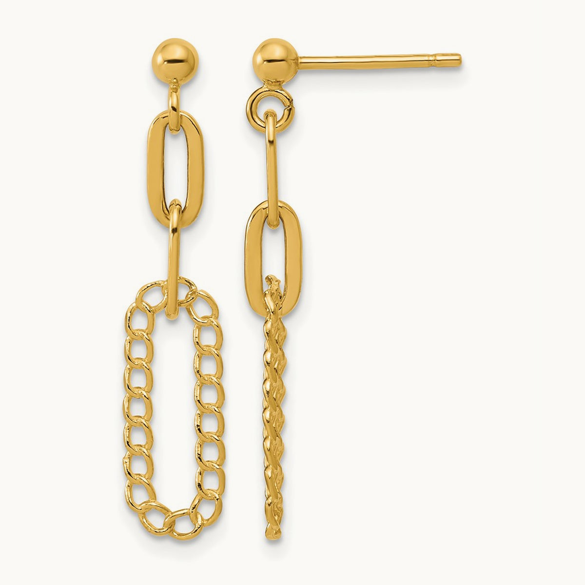 Polished Oval Dangle Post Earrings — Leslie's — photo set