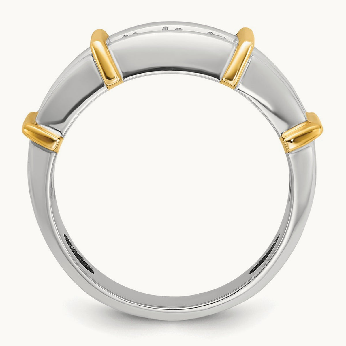 Men's Polished 7-Stone Diamond Ring — IBGoodman — 1.05 ct