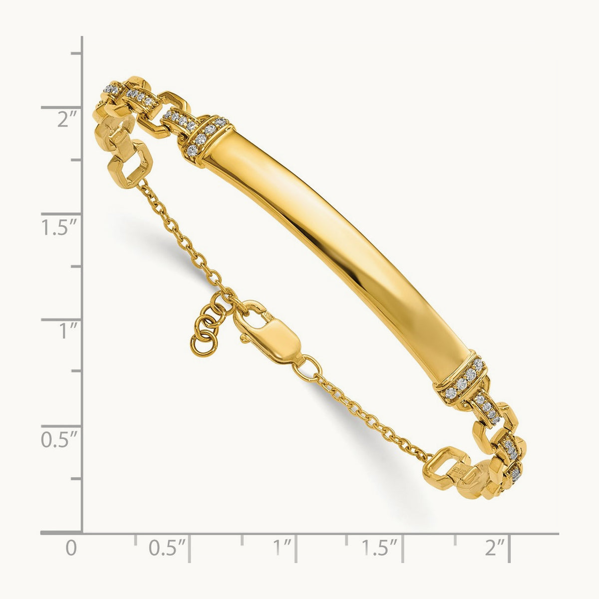 Diamond ID Bracelet, 14K