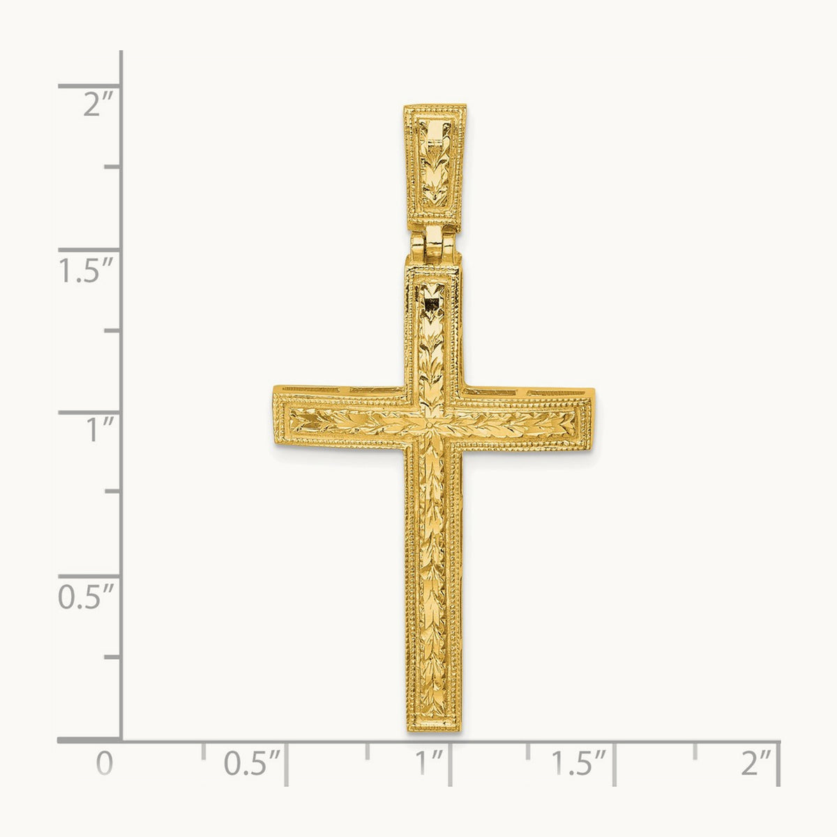 Polished Diamond-cut Fancy Cross Pendant — photo set