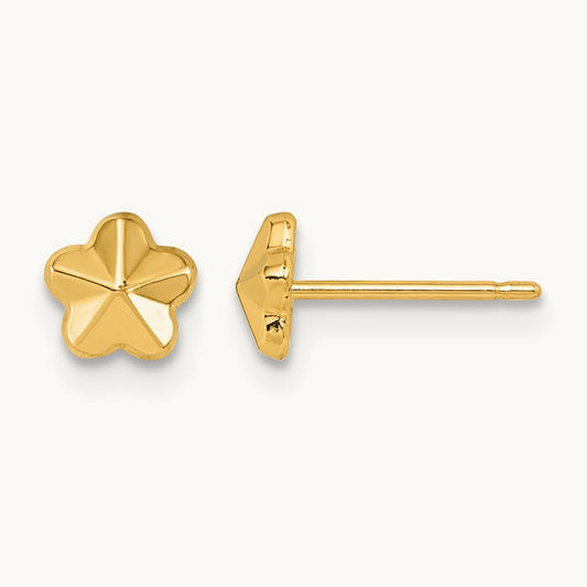 Polished Flower Post Earrings — photo set