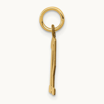 Small Elongated Number 12 Charm, 14K
