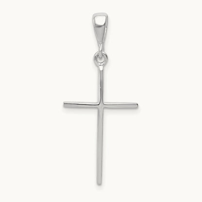 Cross Pendant, 14K White Gold