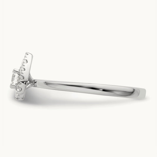 Petite Halo Engagement Ring, 0.25 ct tw Lab-Grown Diamond