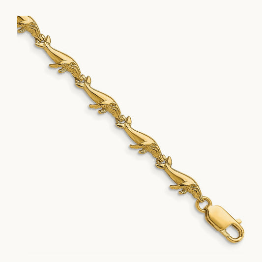 Whale Bracelet, 14K