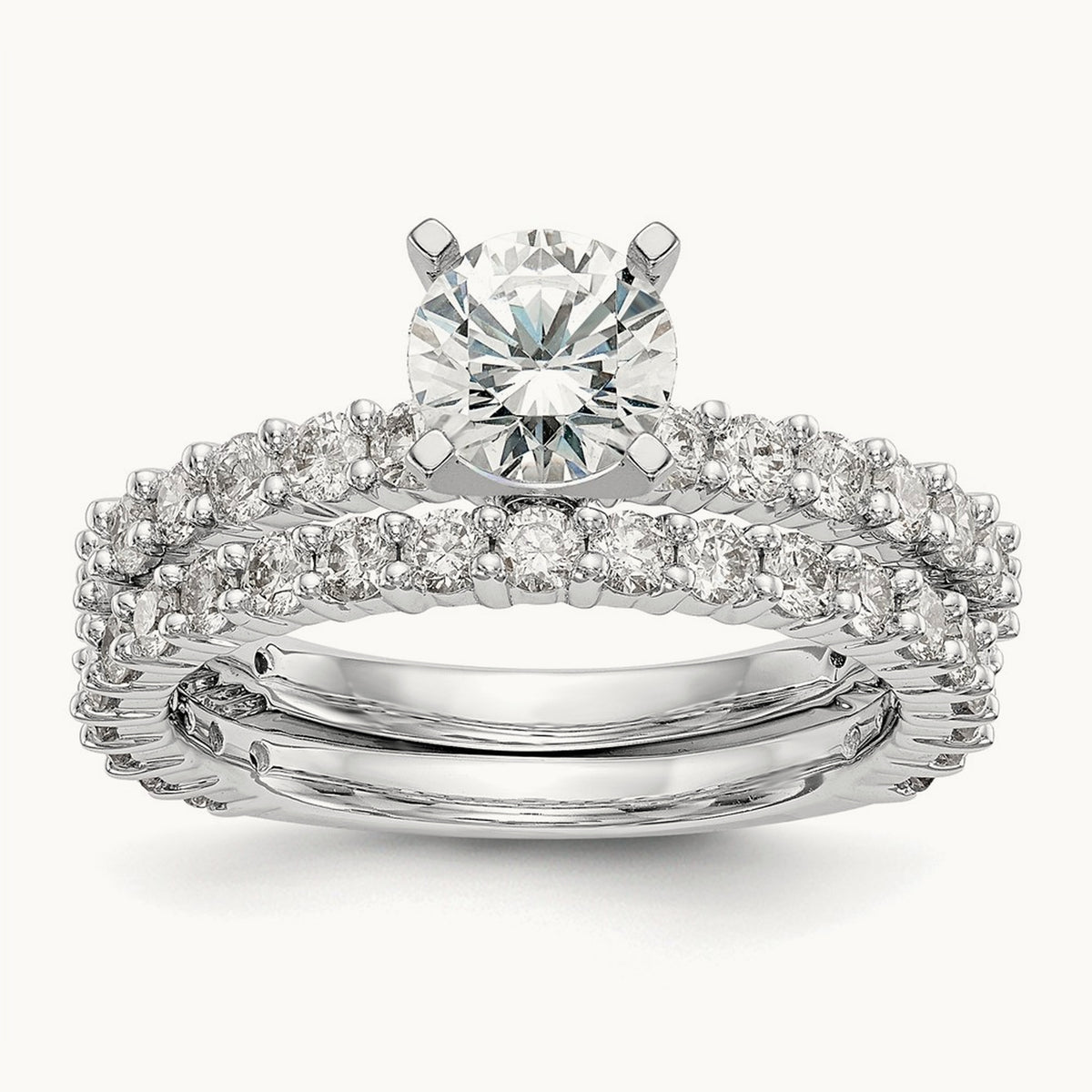 Peg Set Semi-Mount Engagement Ring, 0.75 ct tw