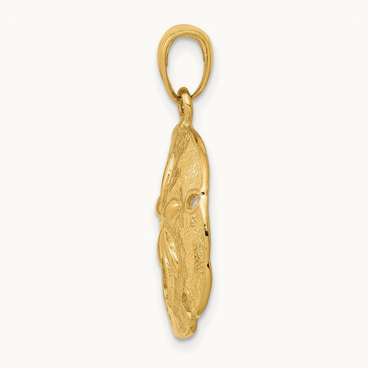 Sand Dollar Pendant, 14K
