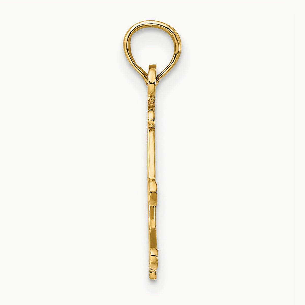 Polished Snow Skis, Boot & Pole Charm, 14K