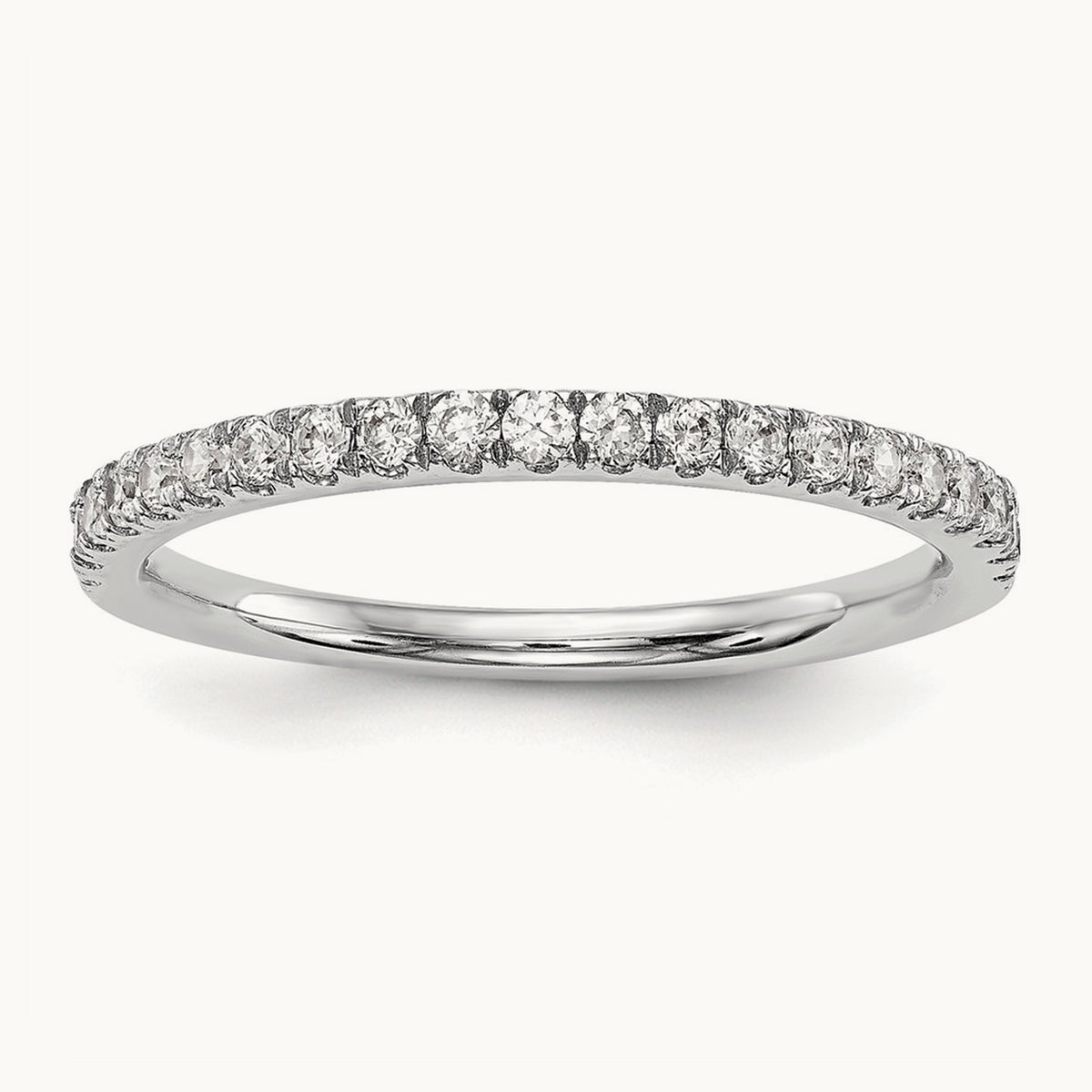 Diamond Wedding Band, 14K White Gold