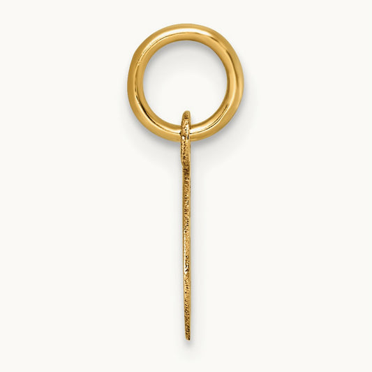 Small Script Letter G Initial Charm, 14K
