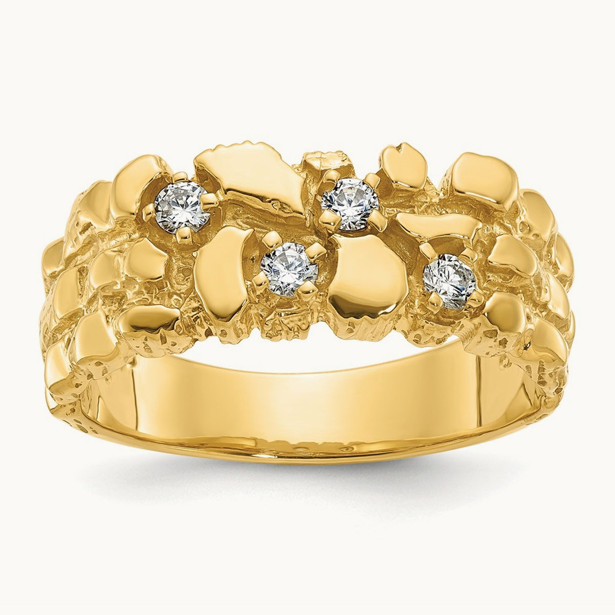 Natural Diamond Nugget Ring — 1/3 ct