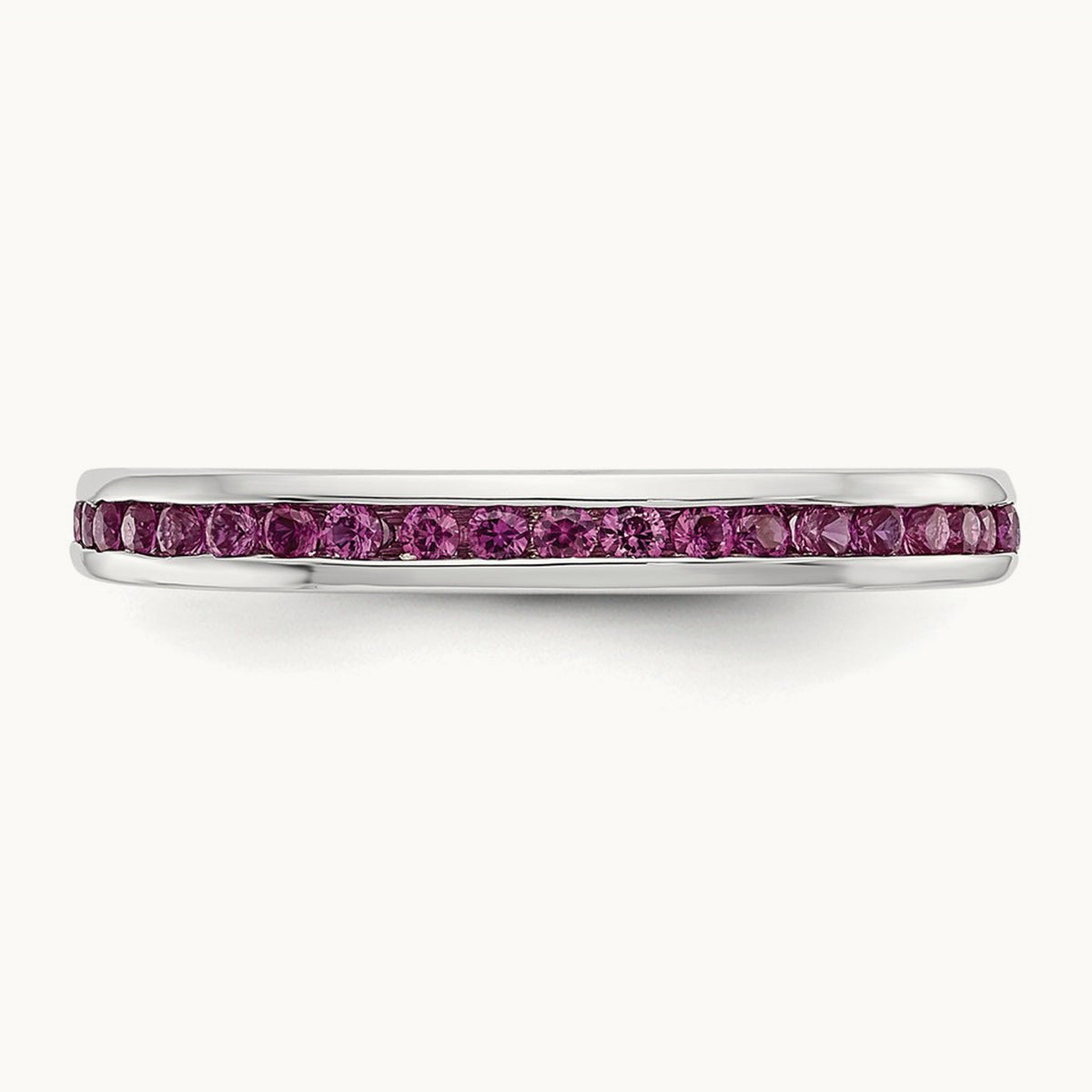 Ruby Band, 2.7 wide — 14K White Gold
