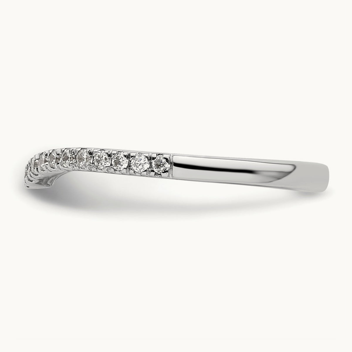 Diamond Wedding Band, 14K White Gold