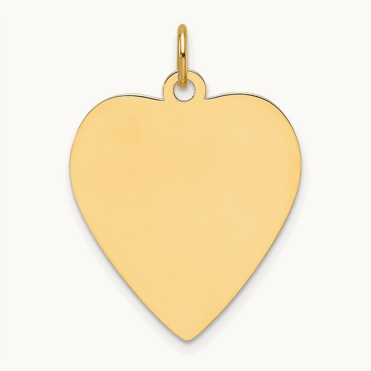 Plain .018 Gauge Engravable Heart Disc Charm — 28.8mm