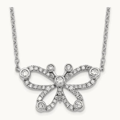 Butterfly Necklace, 0.25 ct tw Lab-Grown Diamond