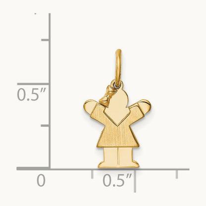 Mini Girl Love Charm — 14K Yellow Gold
