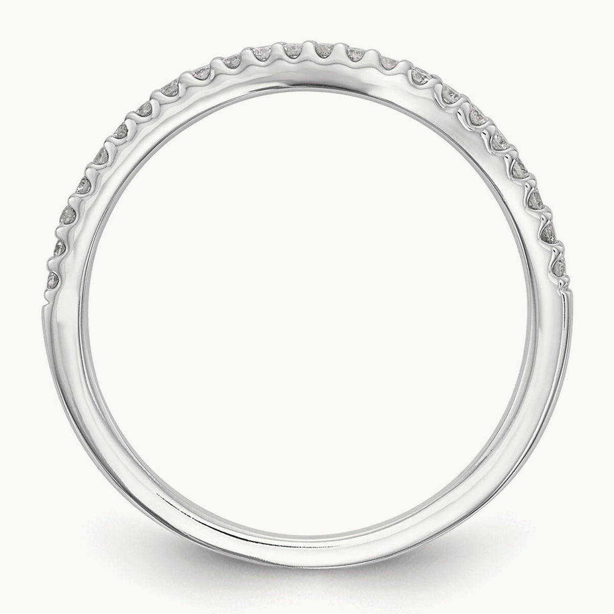 Diamond Wedding Band, 14K White Gold