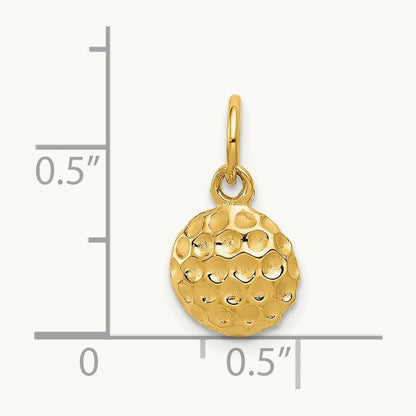 Golf Ball Charm — 14K Yellow Gold