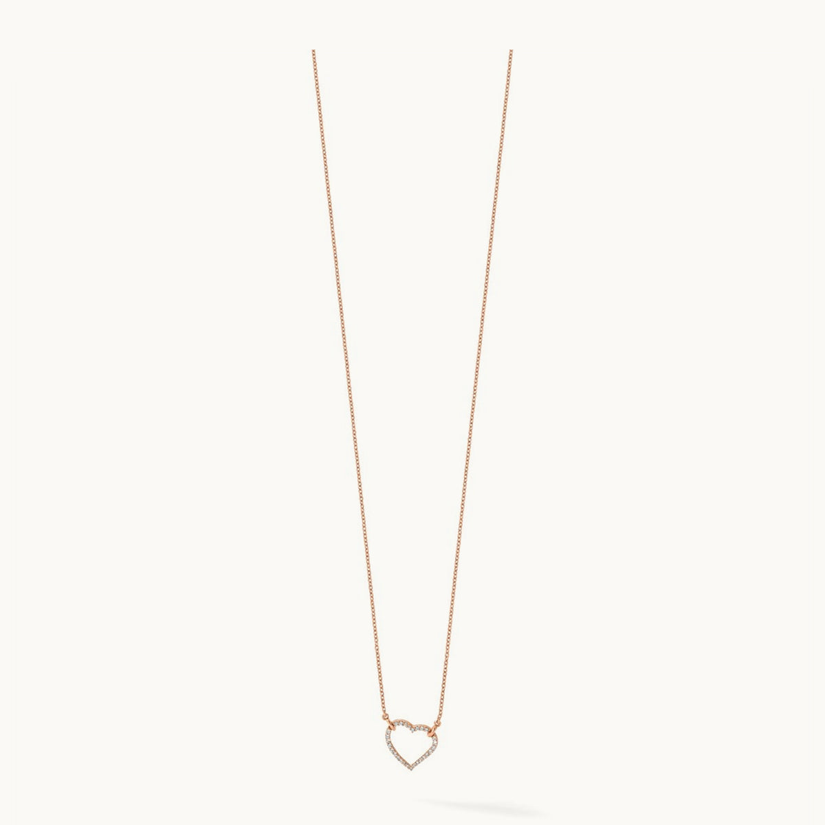 Heart Necklace, 0.20 ct tw Lab-Grown Diamond — 14K Rose Gold