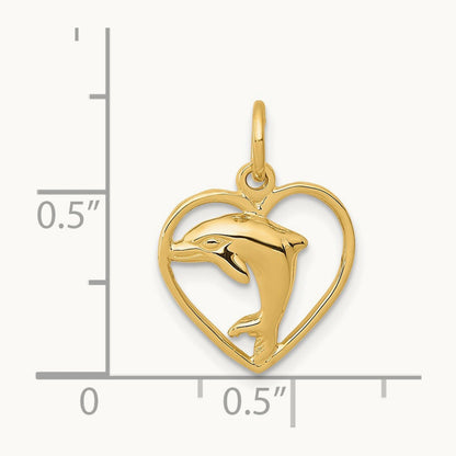 Dolphin in Heart Charm — photo set