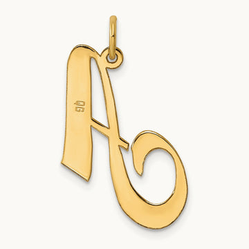 Large Fancy Script Initial Charm