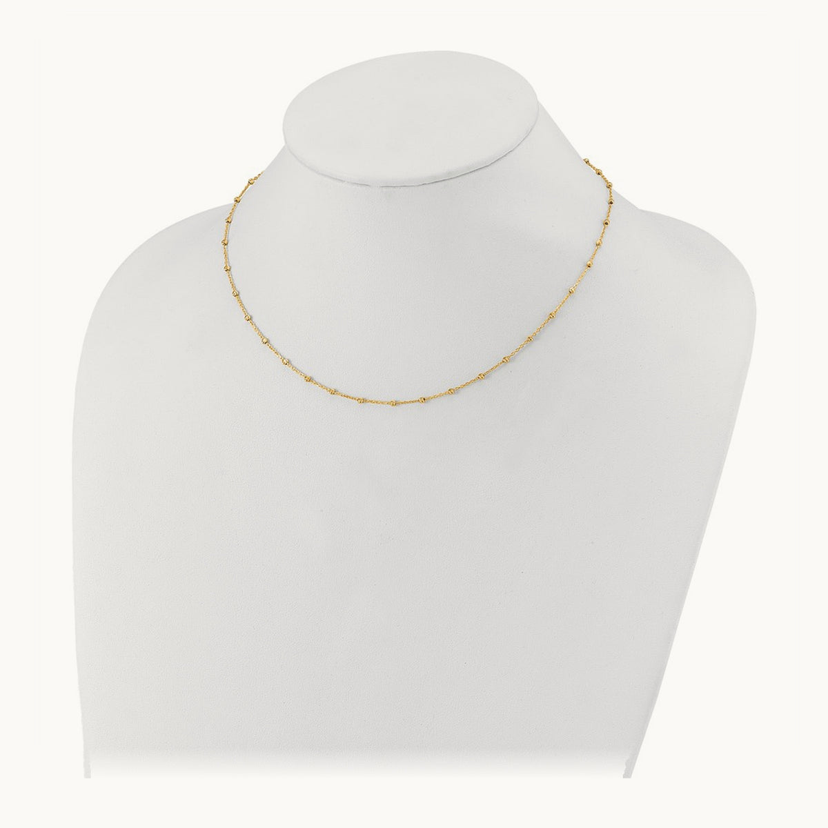 Polished and Diamond-cut Beaded Necklace — photo set