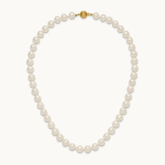 9- Near Rnd White Freshwater Cultured Pearl 18in Necklace, 10mm, 14K