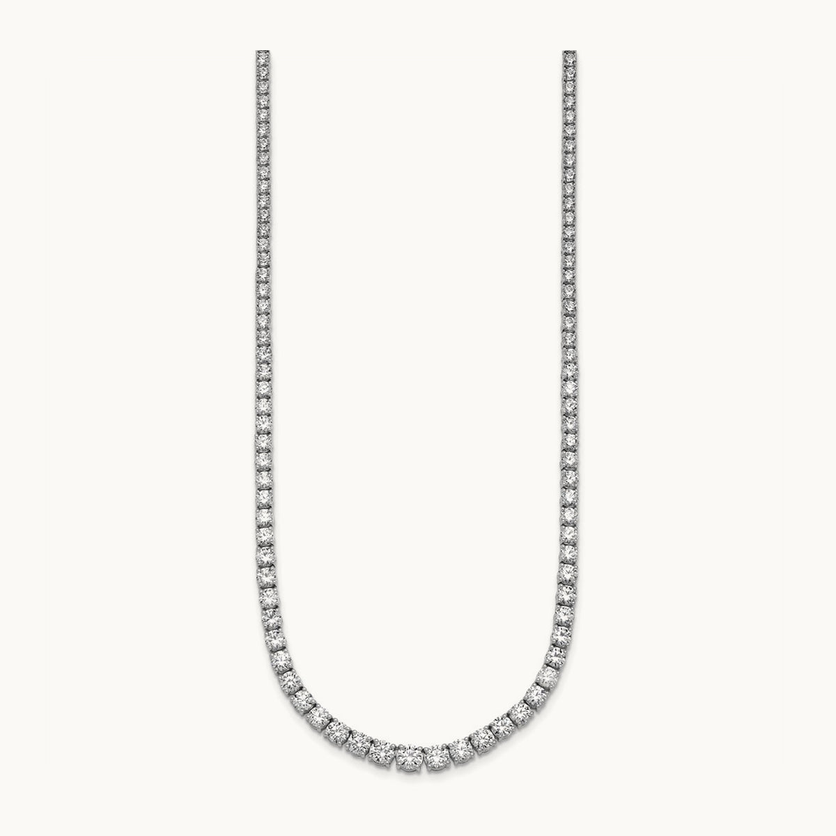 Graduated Tennis Necklace, 14.50 ct tw Lab-Grown Diamond