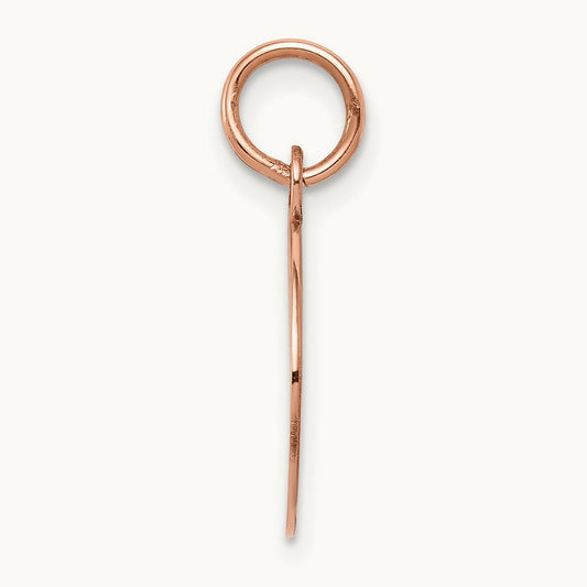 Plain .011 Gauge Circular Engraveable Disc Charm, 14K Rose Gold