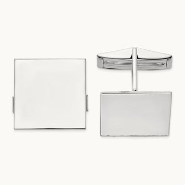 WG Men's Square Cuff Links, 14K