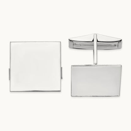 WG Men's Square Cuff Links, 14K
