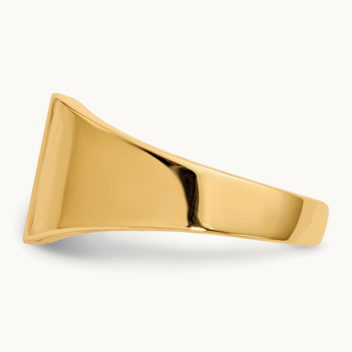 8.5x9. Open Back Signet Ring, 0mm, 14K