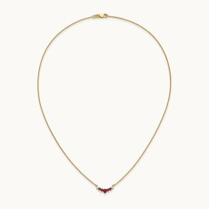 Ruby and Diamond 18 inch Necklace, 14K