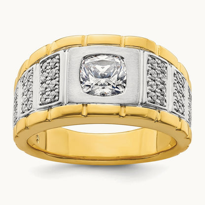 Semi-Mount Men's Ring, 0.50 ct tw Lab-Grown Diamond