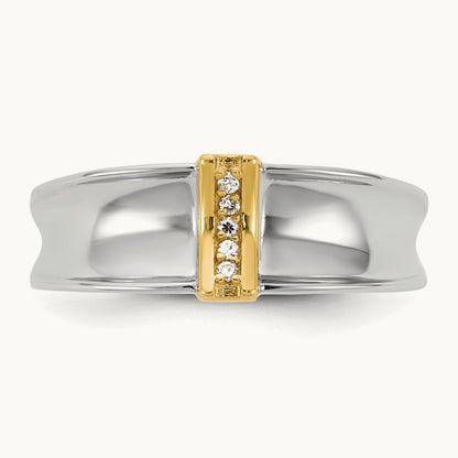 14ktt IB Goodman Mens Polished 5-Stone Diamond Ring Mounting