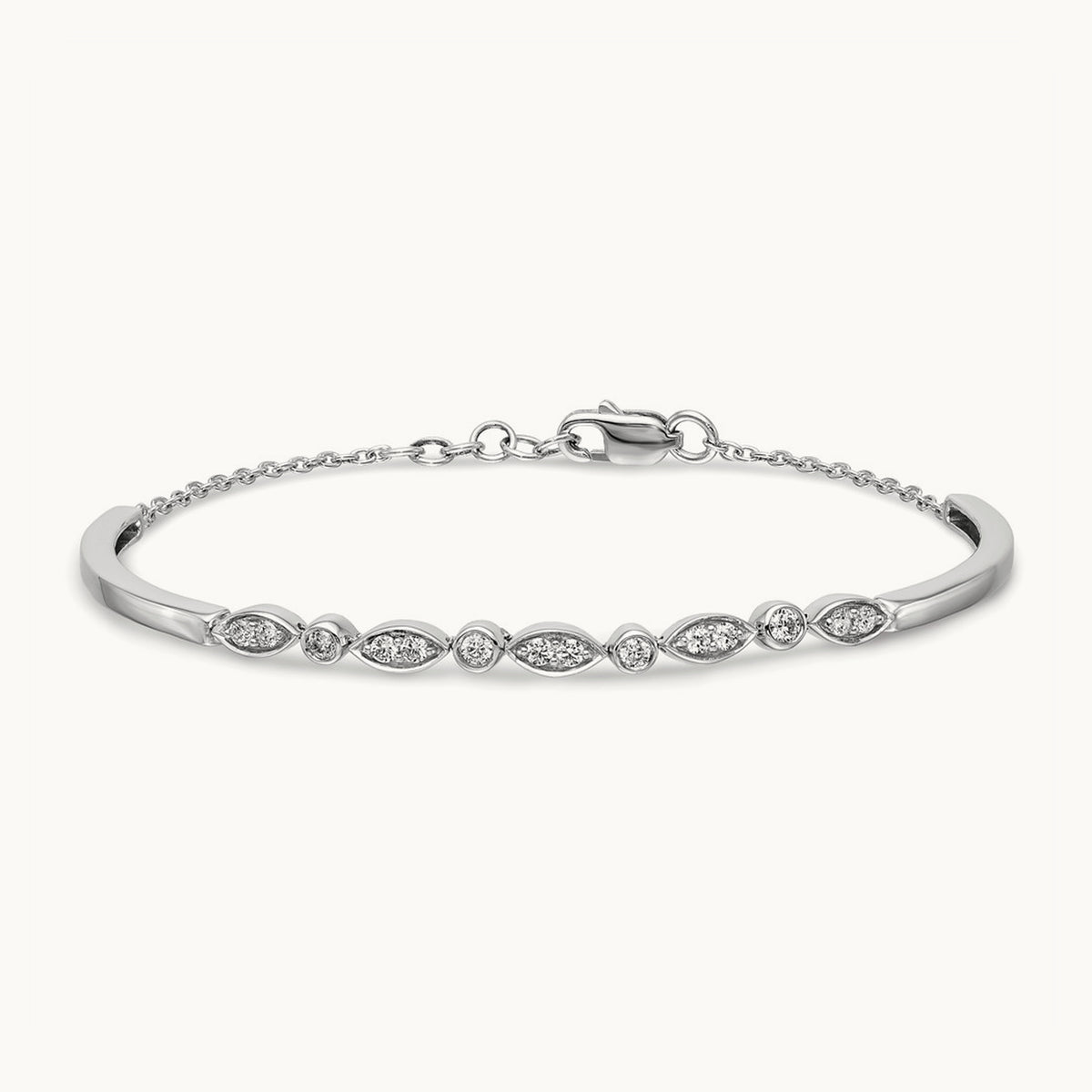 Diamond Bangle Bracelet — photo set