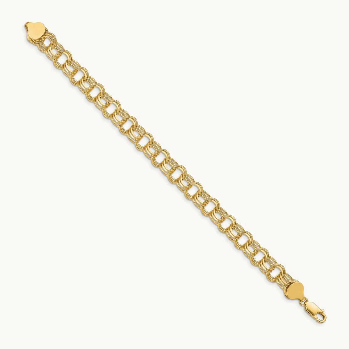 Triple Link Charm Bracelet, 14K