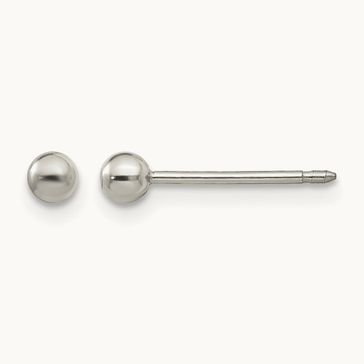 Inverness Titanium Ball Post Earrings, 3mm