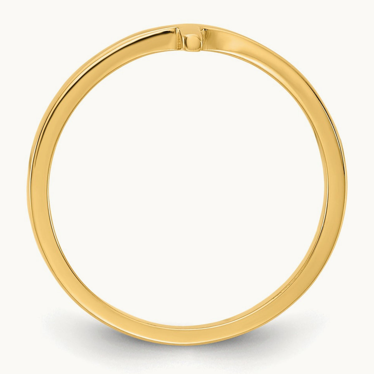 Sideways Cross Ring — 14K Yellow Gold, 7