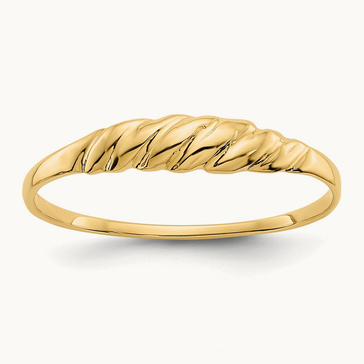 Ridged Dome Ring, 14K