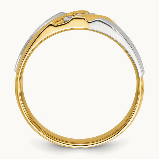 Two-tone Engagement Ring, 0.15 ct tw Lab-Grown Diamond