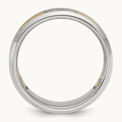 3 Stone Men's Ring, 0.15 ct tw Lab-Grown Diamond
