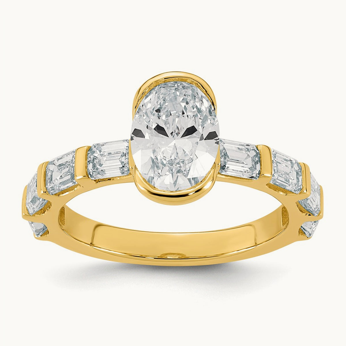 Oval Center Ring, 3.00 ct tw Lab-Grown Diamond
