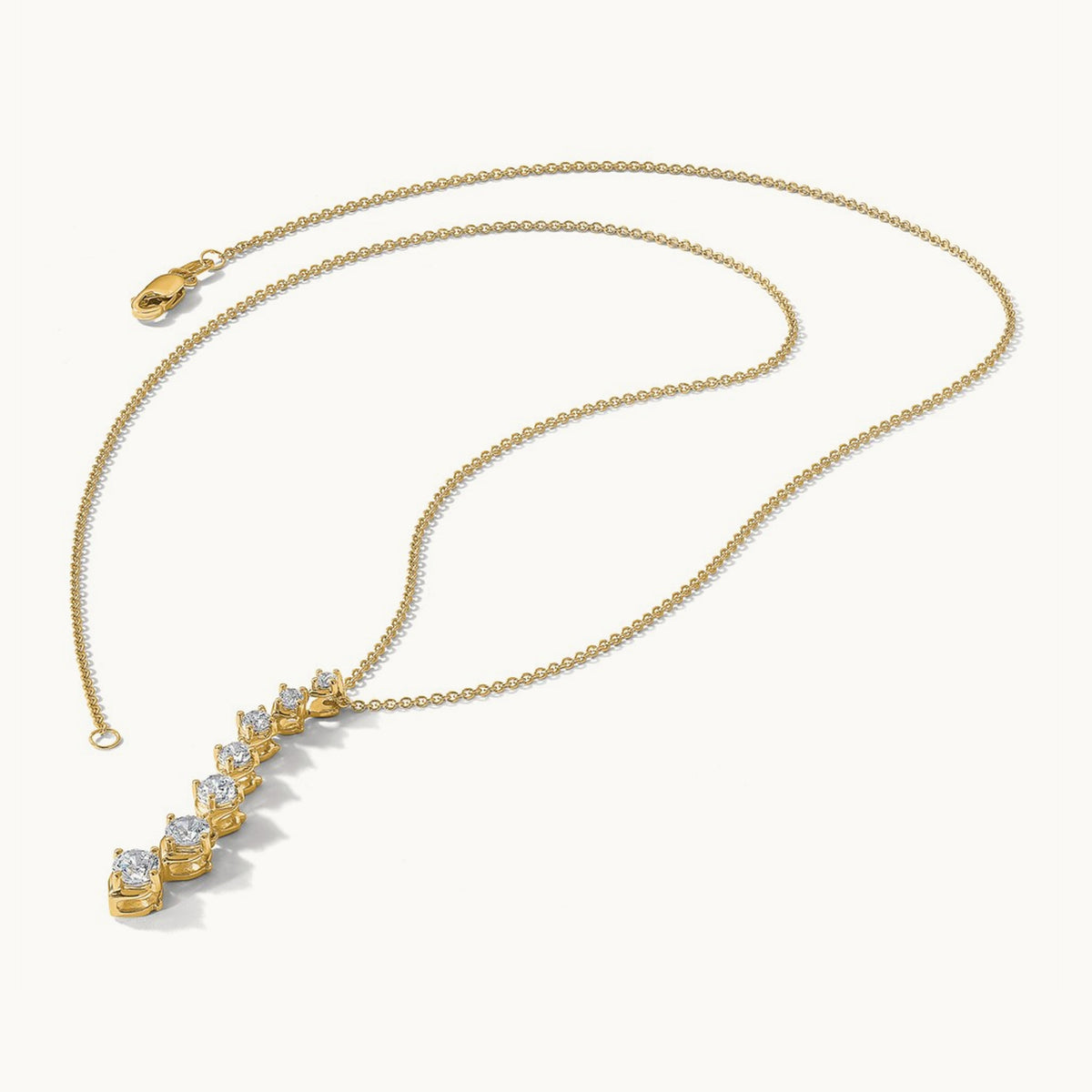 Diamond Circle 18 inch Necklace — 14K Yellow Gold, 1 ct