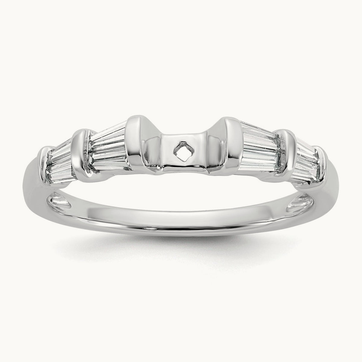 Peg Set Semi-Mount Engagement Ring, 0.50 ct tw