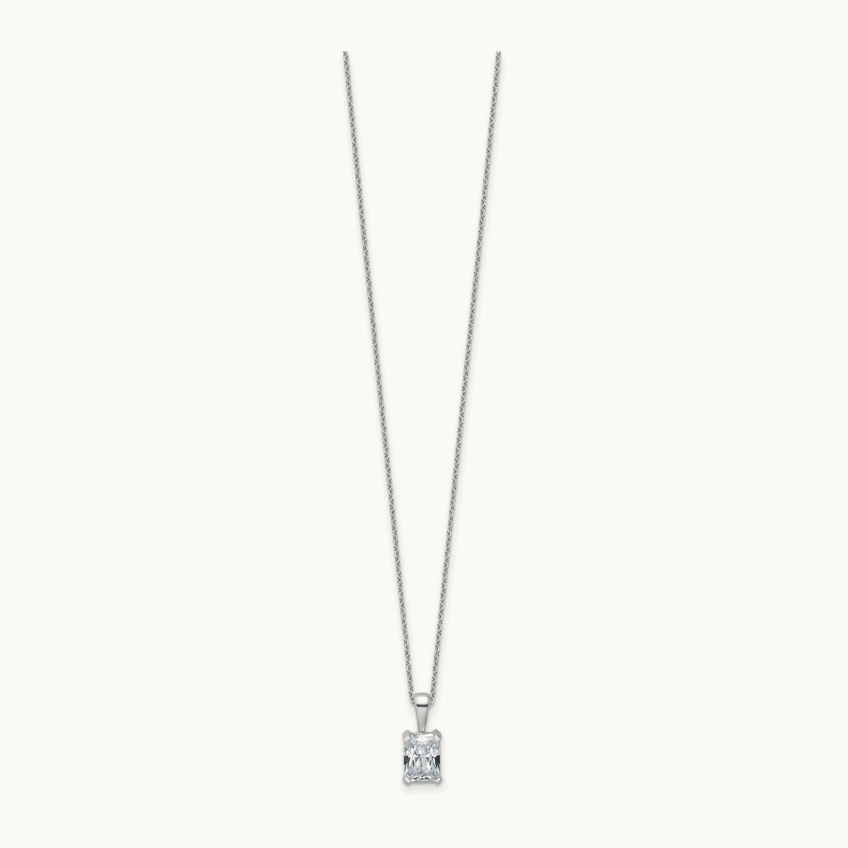 Radiant Pendant Necklace, 0.50-2.00 ct tw Lab-Grown Diamond — 1 1/2 ct, 14K White Gold
